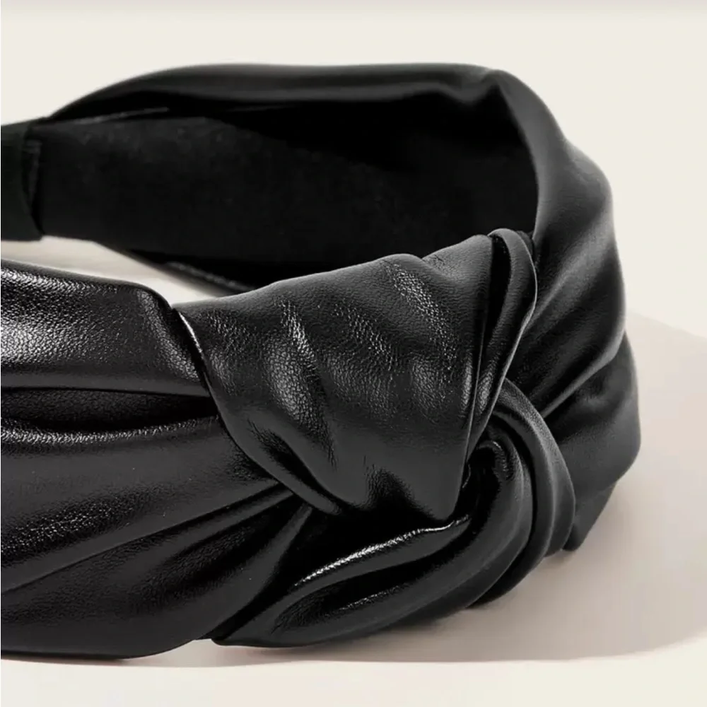 Solid Color Knot Pu‎ Hairband , Hair Accessory